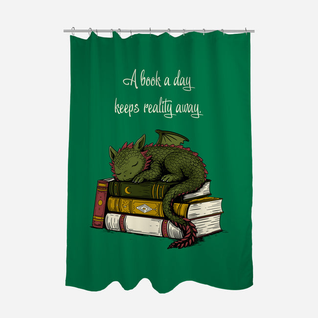 A Book A Day Keeps Reality Away-None-Polyester-Shower Curtain-Mattania