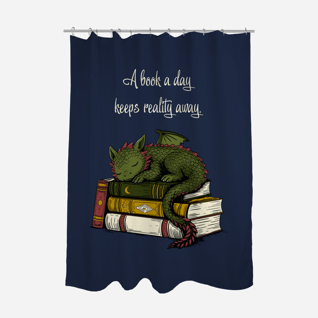 A Book A Day Keeps Reality Away-None-Polyester-Shower Curtain-Mattania