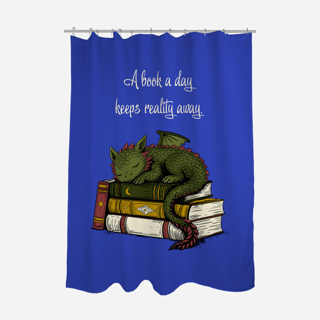 A Book A Day Keeps Reality Away-None-Polyester-Shower Curtain-Mattania