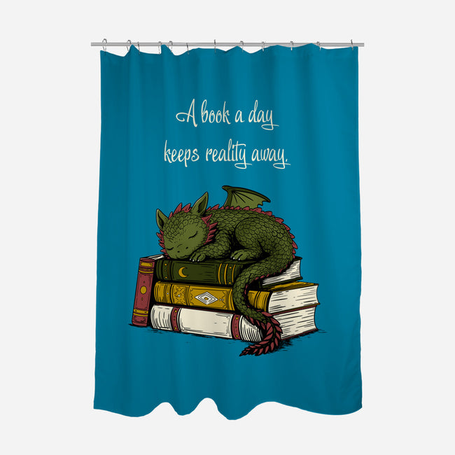 A Book A Day Keeps Reality Away-None-Polyester-Shower Curtain-Mattania