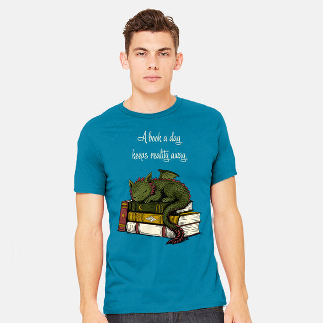 A Book A Day Keeps Reality Away-Mens-Heavyweight-Tee-Mattania