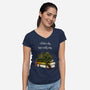 A Book A Day Keeps Reality Away-Womens-V-Neck-Tee-Mattania