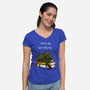 A Book A Day Keeps Reality Away-Womens-V-Neck-Tee-Mattania