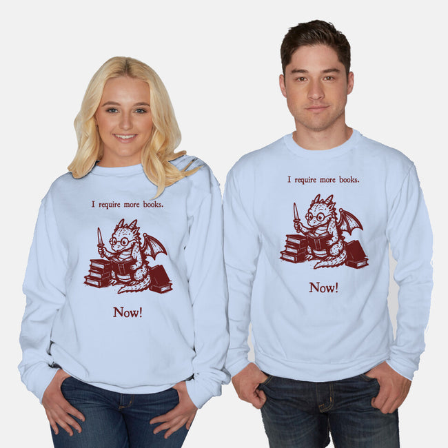 I Requiem More Books-Unisex-Crew Neck-Sweatshirt-Mattania