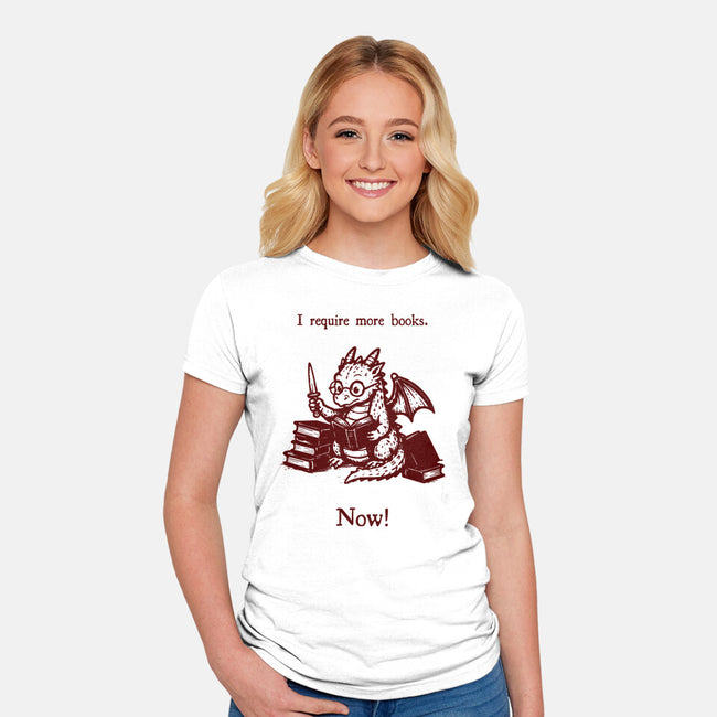I Requiem More Books-Womens-Fitted-Tee-Mattania