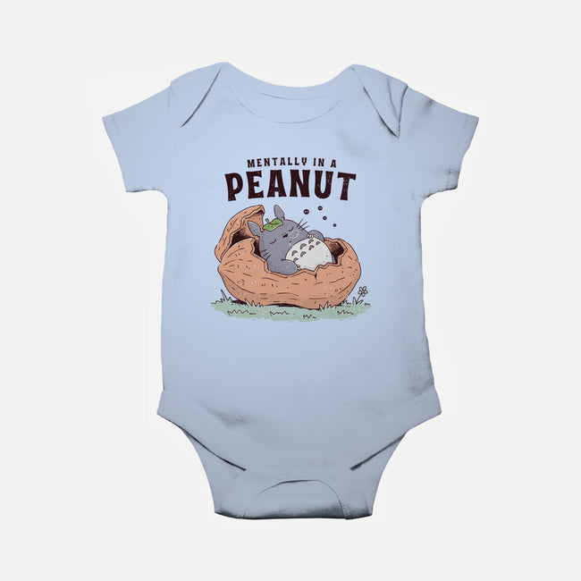 Mentally In A Peanut-Baby-Basic-Onesie-GODZILLARGE