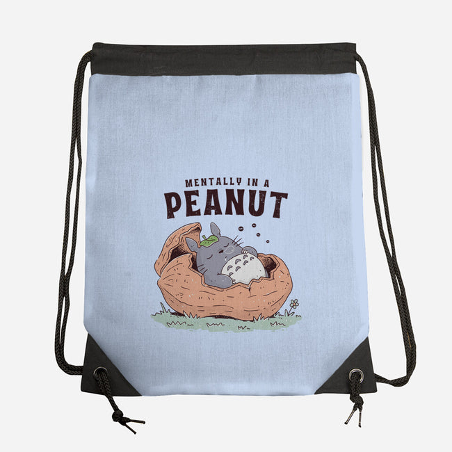 Mentally In A Peanut-None-Drawstring-Bag-GODZILLARGE