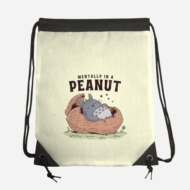 Mentally In A Peanut-None-Drawstring-Bag-GODZILLARGE
