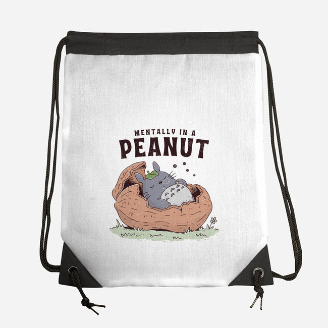 Mentally In A Peanut-None-Drawstring-Bag-GODZILLARGE