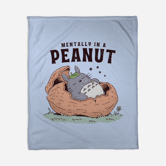 Mentally In A Peanut-None-Fleece-Blanket-GODZILLARGE