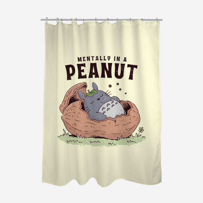 Mentally In A Peanut-None-Polyester-Shower Curtain-GODZILLARGE