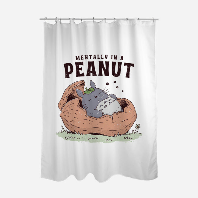 Mentally In A Peanut-None-Polyester-Shower Curtain-GODZILLARGE