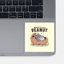 Mentally In A Peanut-None-Glossy-Sticker-GODZILLARGE