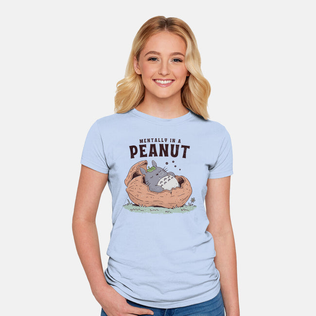 Mentally In A Peanut-Womens-Fitted-Tee-GODZILLARGE