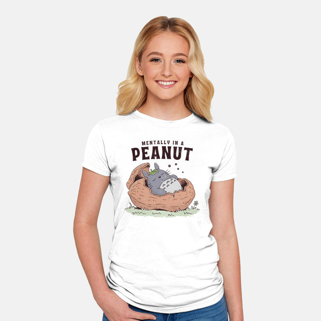 Mentally In A Peanut-Womens-Fitted-Tee-GODZILLARGE