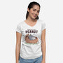 Mentally In A Peanut-Womens-V-Neck-Tee-GODZILLARGE