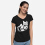 Kitty Cat-Womens-V-Neck-Tee-krisren28