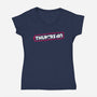 Thumbs Up Stars-Womens-V-Neck-Tee-rocketman_art