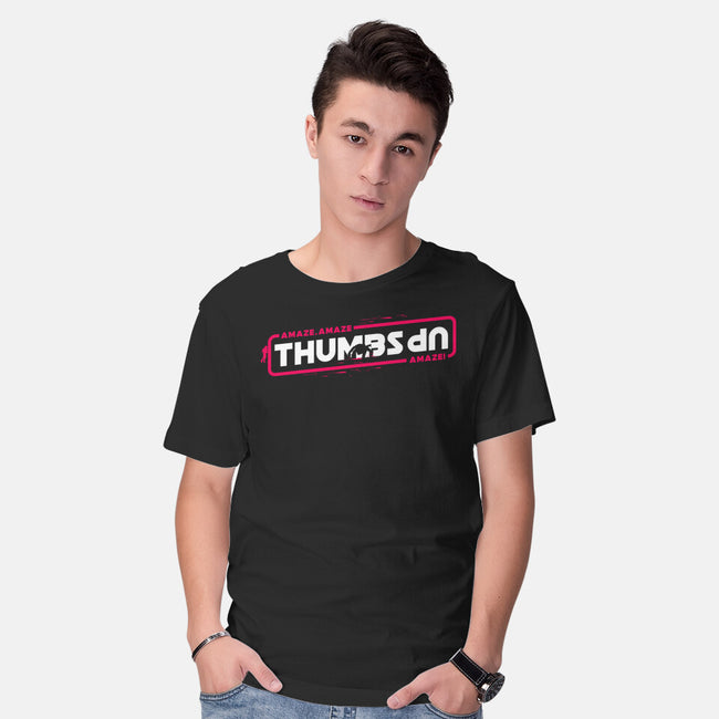 Thumbs Up Stars-Mens-Basic-Tee-rocketman_art