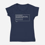 System Requirements-Womens-V-Neck-Tee-rocketman_art