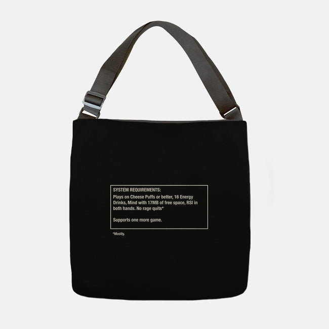 System Requirements-None-Adjustable Tote-Bag-rocketman_art