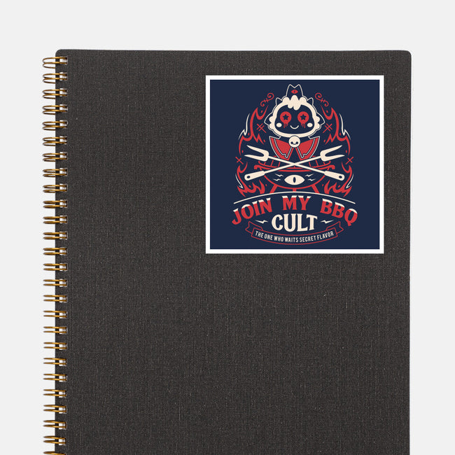 Join My Barbecue Cult-None-Glossy-Sticker-LAGELANTEE