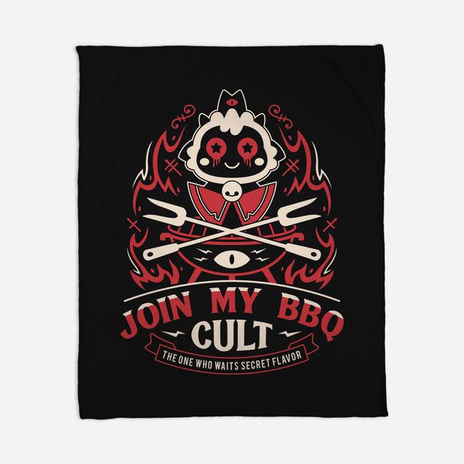 Join My Barbecue Cult-None-Fleece-Blanket-LAGELANTEE