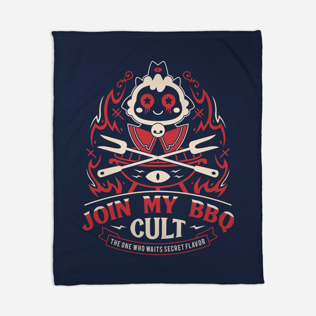 Join My Barbecue Cult-None-Fleece-Blanket-LAGELANTEE