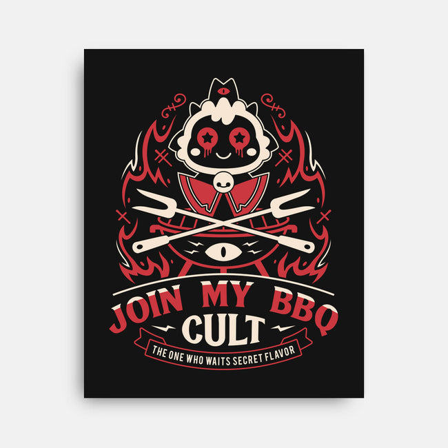 Join My Barbecue Cult-None-Stretched-Canvas-LAGELANTEE