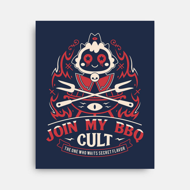 Join My Barbecue Cult-None-Stretched-Canvas-LAGELANTEE