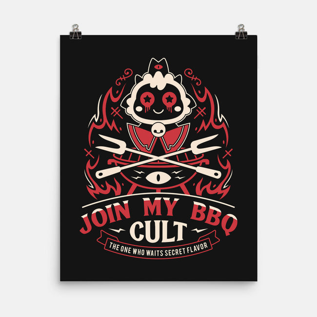 Join My Barbecue Cult-None-Matte-Poster-LAGELANTEE