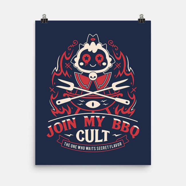 Join My Barbecue Cult-None-Matte-Poster-LAGELANTEE