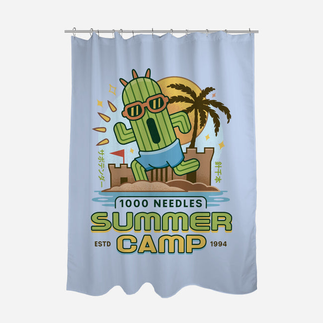 Cactuar Summer Camp Vintage-None-Polyester-Shower Curtain-LAGELANTEE