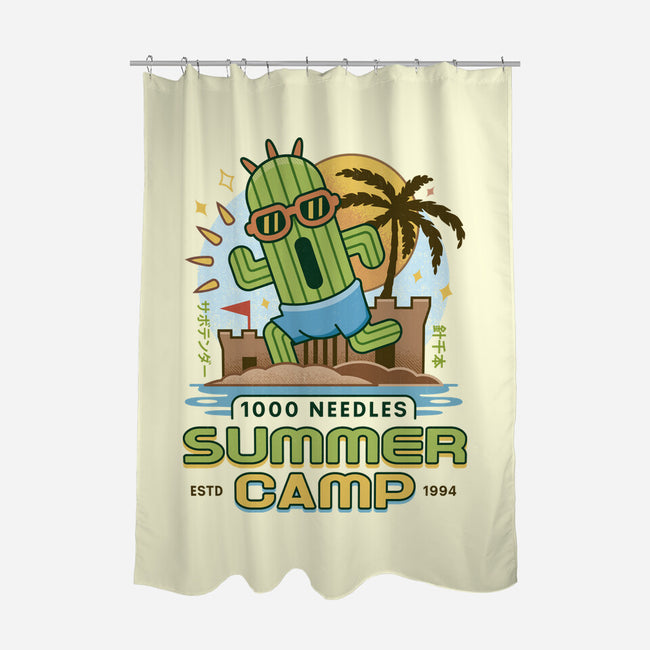 Cactuar Summer Camp Vintage-None-Polyester-Shower Curtain-LAGELANTEE