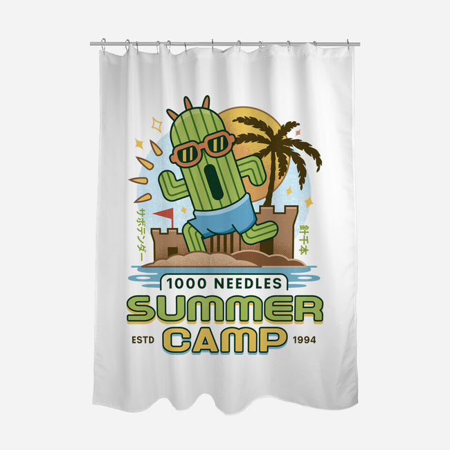 Cactuar Summer Camp Vintage-None-Polyester-Shower Curtain-LAGELANTEE