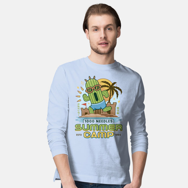 Cactuar Summer Camp Vintage-Mens-Long Sleeved-Tee-LAGELANTEE