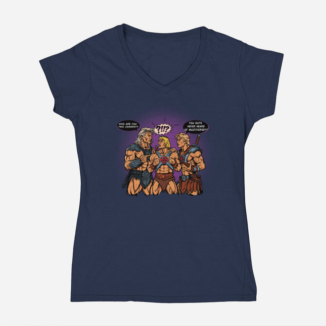 Identity Crisis-Womens-V-Neck-Tee-AndreusD