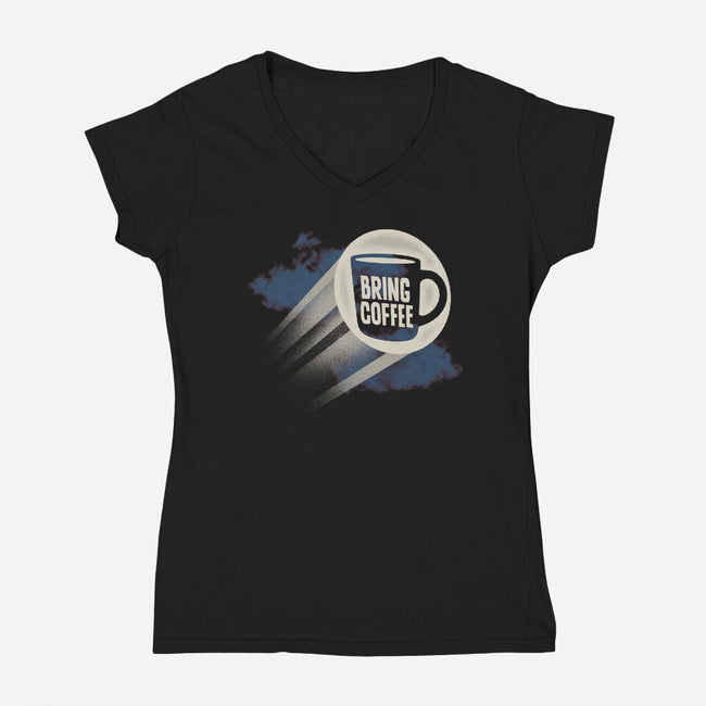 The Caffeinated Knight-Womens-V-Neck-Tee-Popnotic