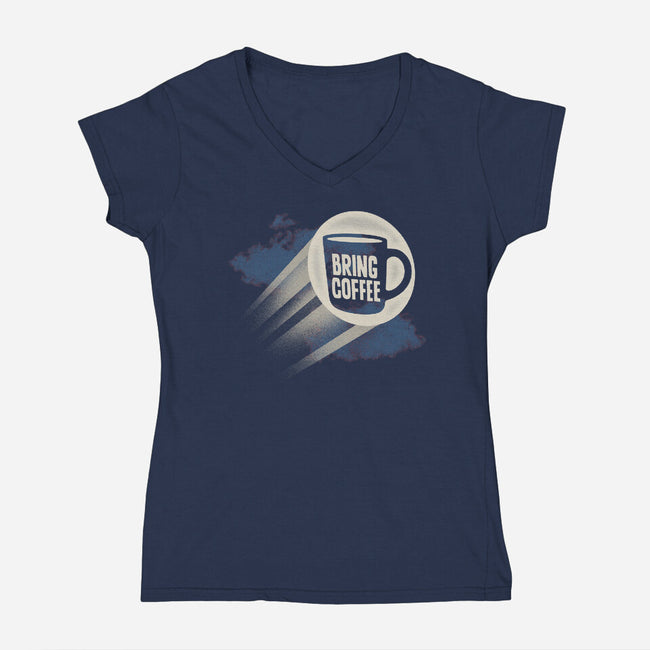 The Caffeinated Knight-Womens-V-Neck-Tee-Popnotic
