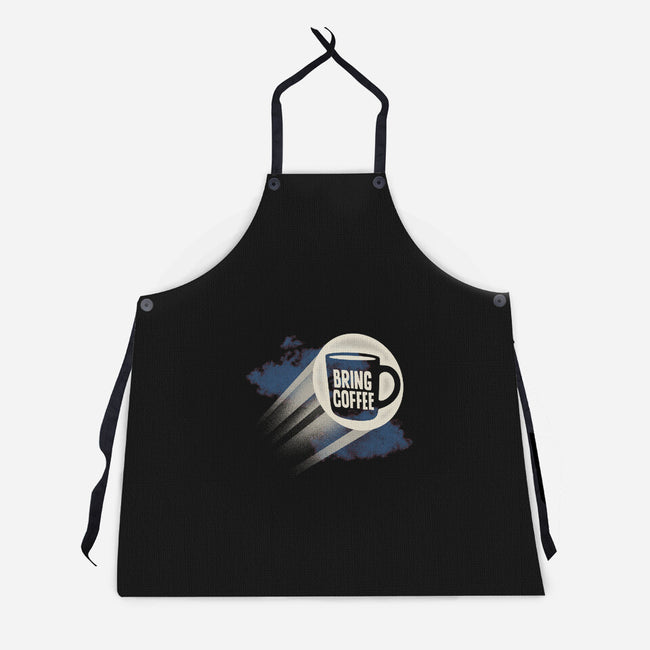 The Caffeinated Knight-Unisex-Kitchen-Apron-Popnotic