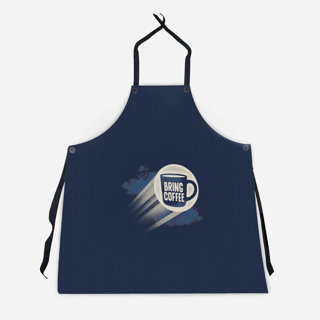 The Caffeinated Knight-Unisex-Kitchen-Apron-Popnotic
