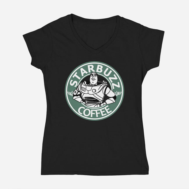 Starbuzz Coffee-Womens-V-Neck-Tee-fanfabio