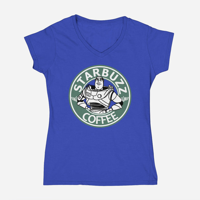 Starbuzz Coffee-Womens-V-Neck-Tee-fanfabio