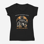 Dumpster Management Bureau-Womens-V-Neck-Tee-glitchygorilla