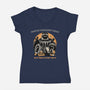 Dumpster Management Bureau-Womens-V-Neck-Tee-glitchygorilla