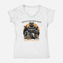 Dumpster Management Bureau-Womens-V-Neck-Tee-glitchygorilla