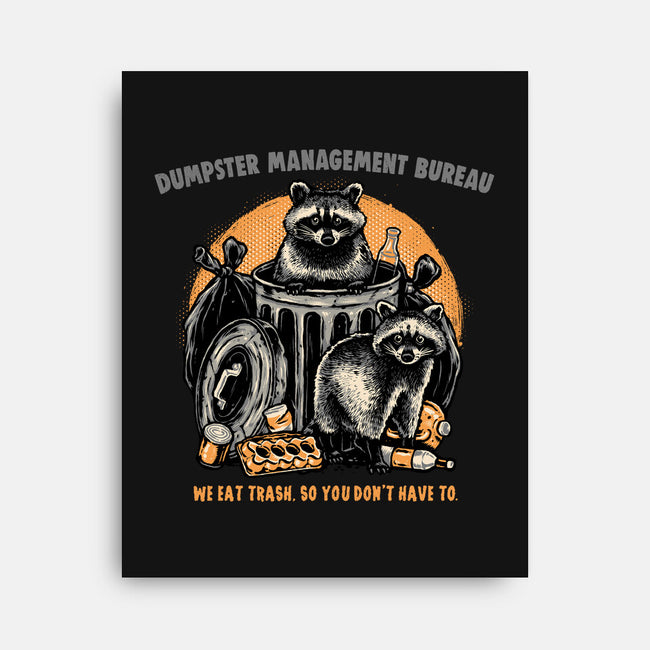 Dumpster Management Bureau-None-Stretched-Canvas-glitchygorilla