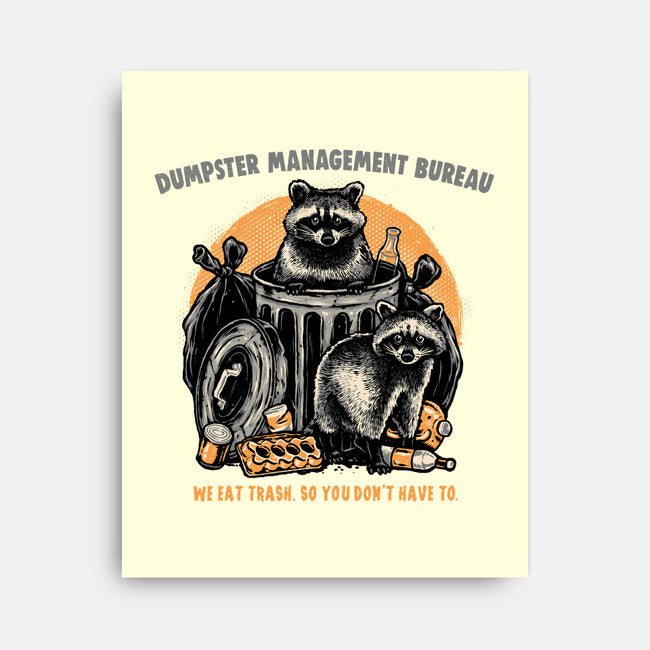 Dumpster Management Bureau-None-Stretched-Canvas-glitchygorilla