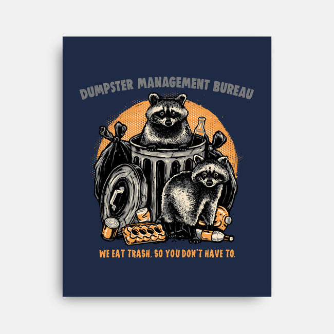 Dumpster Management Bureau-None-Stretched-Canvas-glitchygorilla