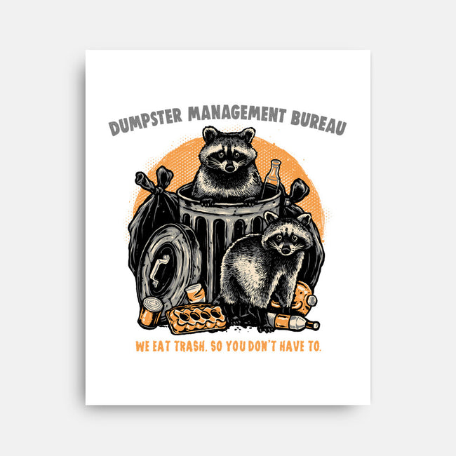 Dumpster Management Bureau-None-Stretched-Canvas-glitchygorilla